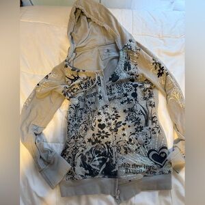 Disney Parks Women’s Zip Up Sweatshirt w/ embellishments rhinestones & glitter